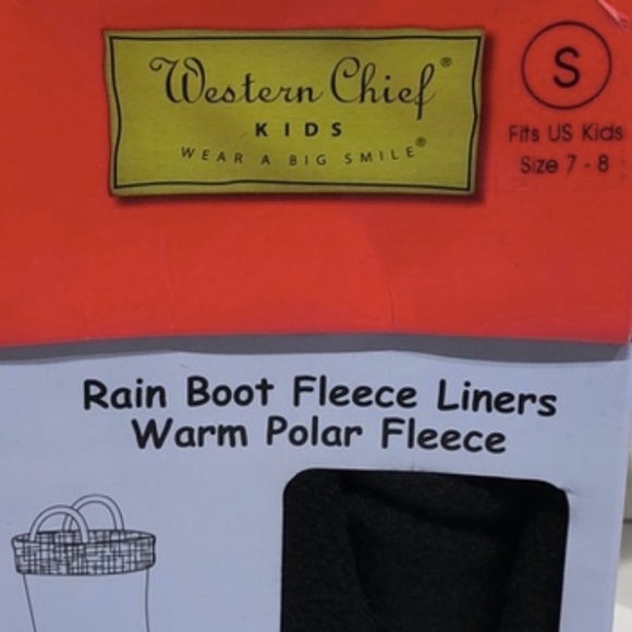 Western Chief Kids Rain Boot Fleece Liner Black Socks Shoe Size M 9/10 $29 - Picture 3 of 11
